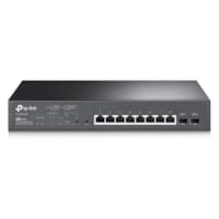 Tplink JetStream™ 10-Port Gigabit Smart Switch with 8-Port PoE+ PORT: 8× Gigabit PoE+ Ports, 2× Gigabit SFP SlotsSPEC: 802.3at/af, 150 W PoE Power, 1U 13-inch Rack-mountable Steel CaseFEATURE: Integration with Omada SDN Controller, 802.1Q VLAN, STP/