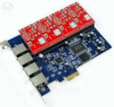 Card Asterisk 4 analog lines with PCI Express 1 ZA4E