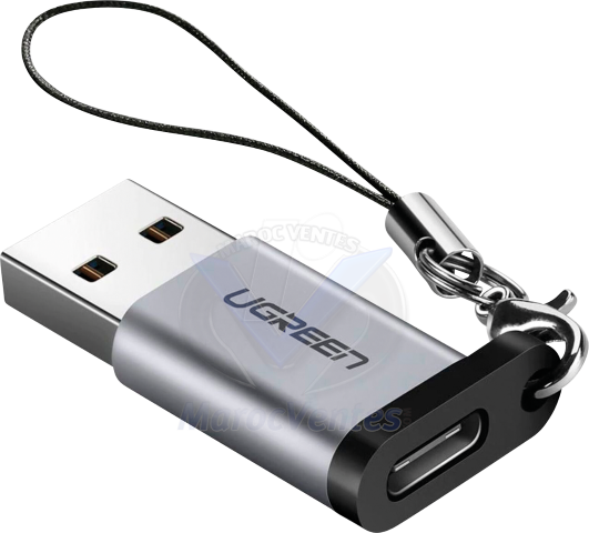 Ugreen Adaptateur USB 3.0 vers USB-C Femelle GRIS 50533