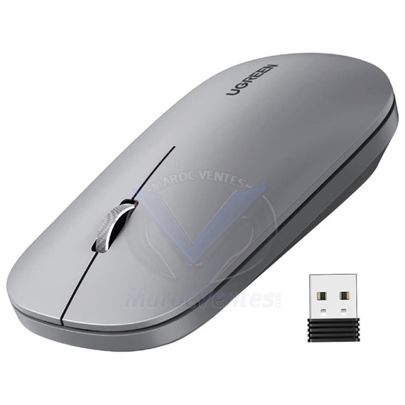 Souris sans Fil 2 4Ghz 10M GRIS Clair 90373