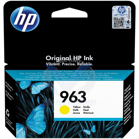 HP 963 Yellow Original Ink Cartridge Pour OJ9010/9013/9020 3JA25AE