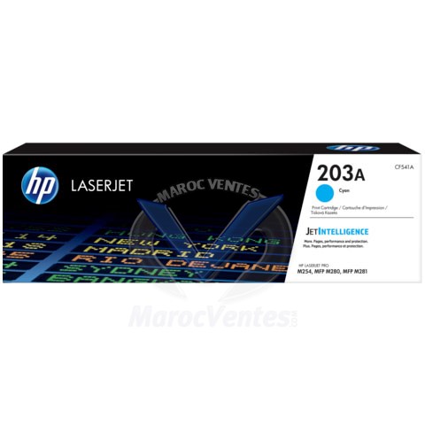 Cartouche de toner 203A LaserJet Cyan Cartridge 1300 Pages CF541A