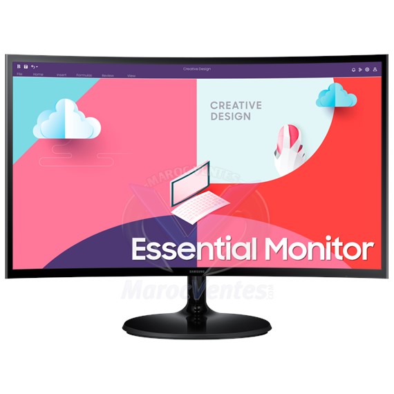 Moniteur Gamme S 24 pouces CUrved serie 3 1920*1080 75 Hz Tps 4ms 1 HDMI LS24C360EAMXZN