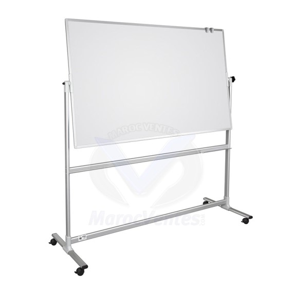 TABLEAU BLANC MOBILE DOUBLE FACE OVALE 120X200CM GTO TDS1220