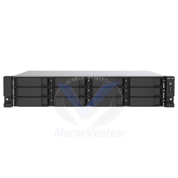 SERVEUR NAS RACKABLE 12 BAIES 8 GB  RAM AVEC ALIMENTATION REDONDANTE,0 DISKLESS TS-1273AU-RP-8G