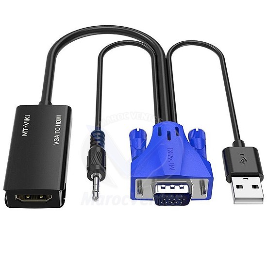 CONVERTISSEUR 1080P VGA + AUDIO VERS HDMI MT-Viki MT-H02