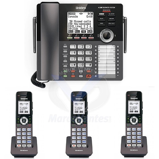 PACK UNIDEN 1 Console AT4801 et 3 Téléphones DECT Sans Fil  AT480HS VOIP_KIT_UNIDEN