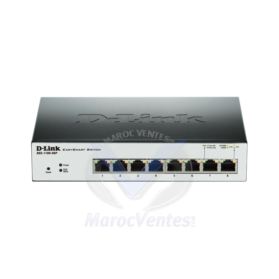 SWITCH   8-port 10/100/1000 Mbps PoE Easy Smart DGS-1100-08P/E