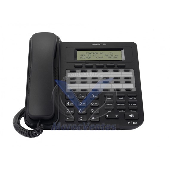 Téléphone numérique standard 3 lignes Ecran LCD 24 touches LDP-9224D